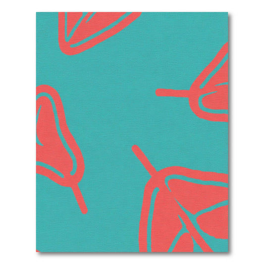 Coral Petal Teal Scatter Rug