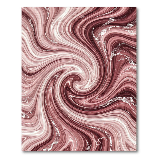 Rose Gold Swirl Marble Rug