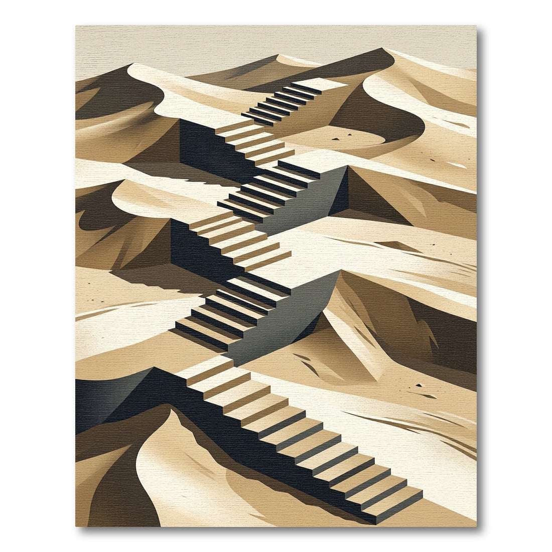 Geometric Staircase Desert Vista Rug