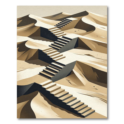 Geometric Staircase Desert Vista Rug