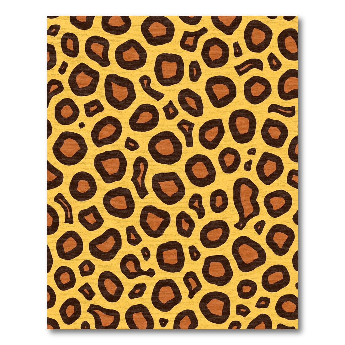 Bold Yellow Brown Leopard Spots Rug