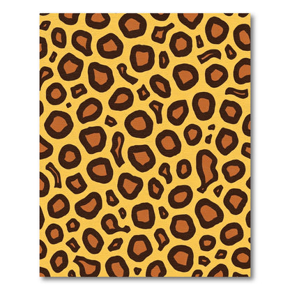 Bold Yellow Brown Leopard Spots Rug
