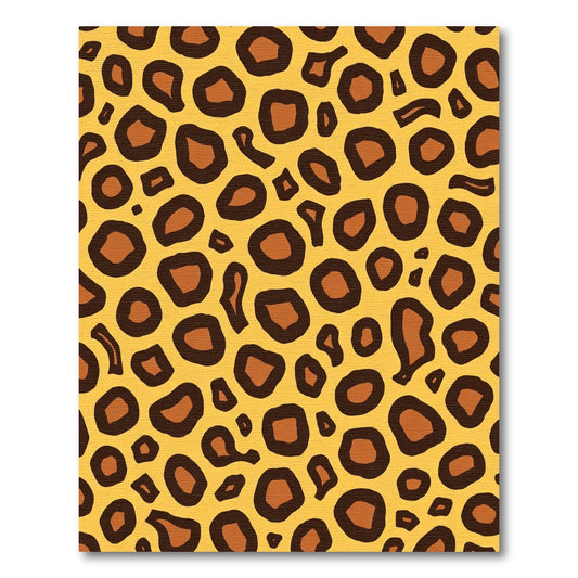 Bold Yellow Brown Leopard Spots Rug
