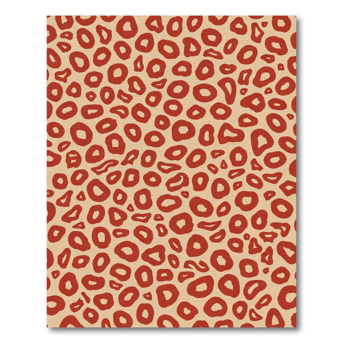 Crimson Spots Beige Abstract Art Rug