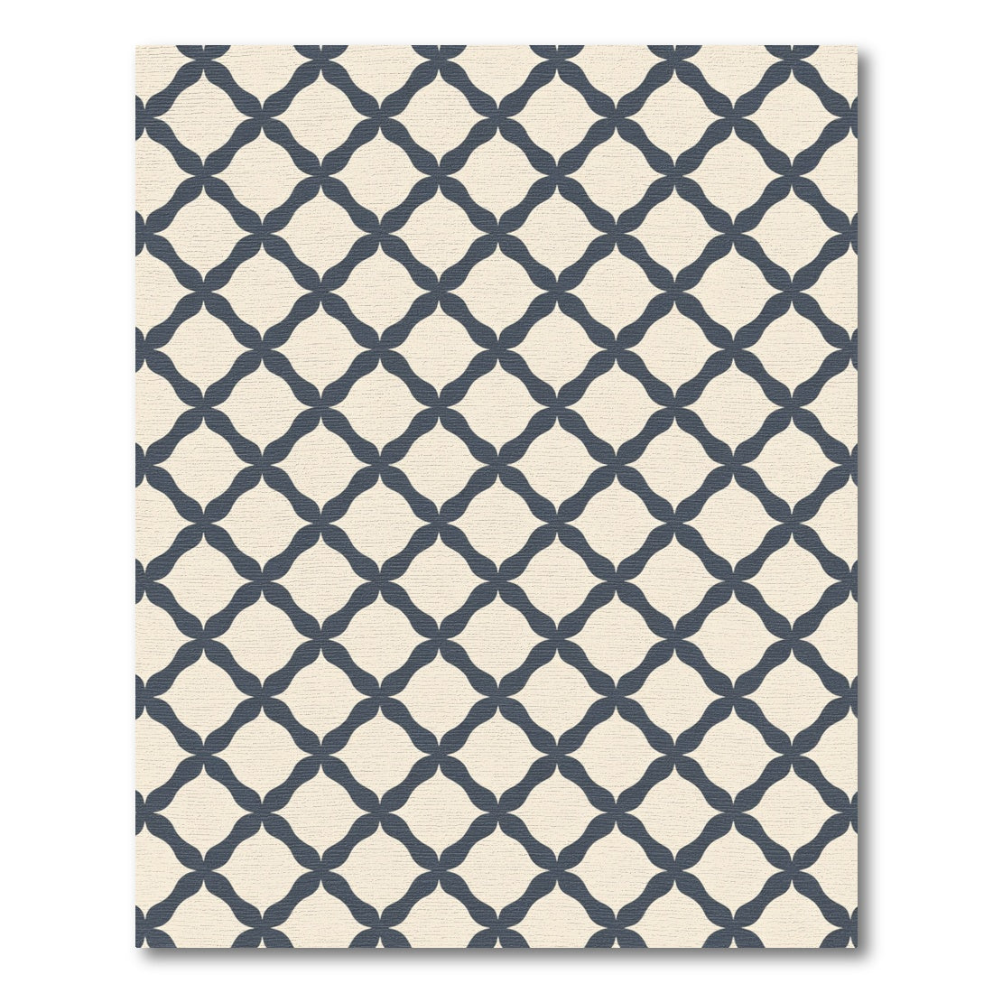 Deep Night Trellis Diamond Rug