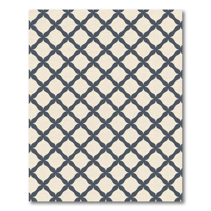 Deep Night Trellis Diamond Rug