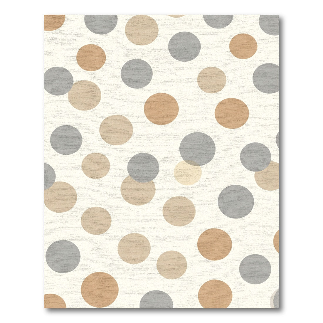 Earthy Neutral Polka Dot Circles Rug