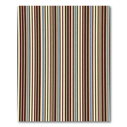 Rich Earthy Vertical Stripes Rug