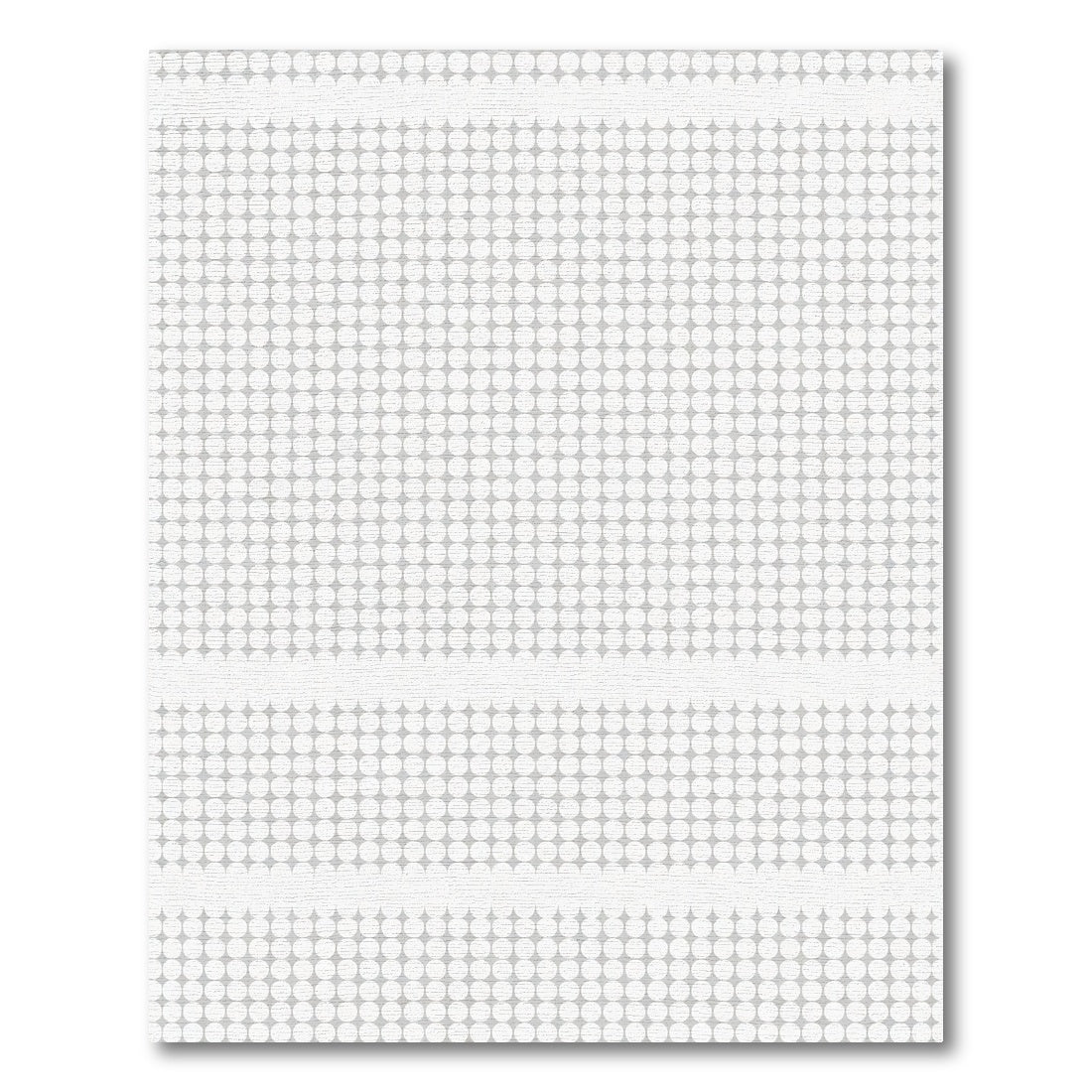 Geometric White Dot Cluster Rug