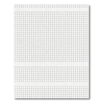 Geometric White Dot Cluster Rug