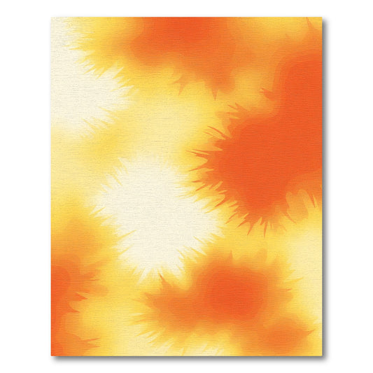 Fiery Orange and Yellow Abstract Blur Rug