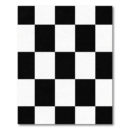 Monochrome Grid Blocks Rug