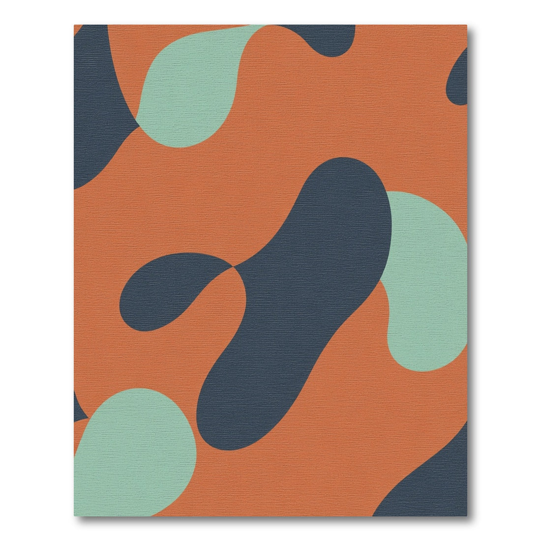 Abstract Organic Terra Cotta Swirls Rug