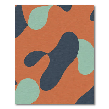 Abstract Organic Terra Cotta Swirls Rug