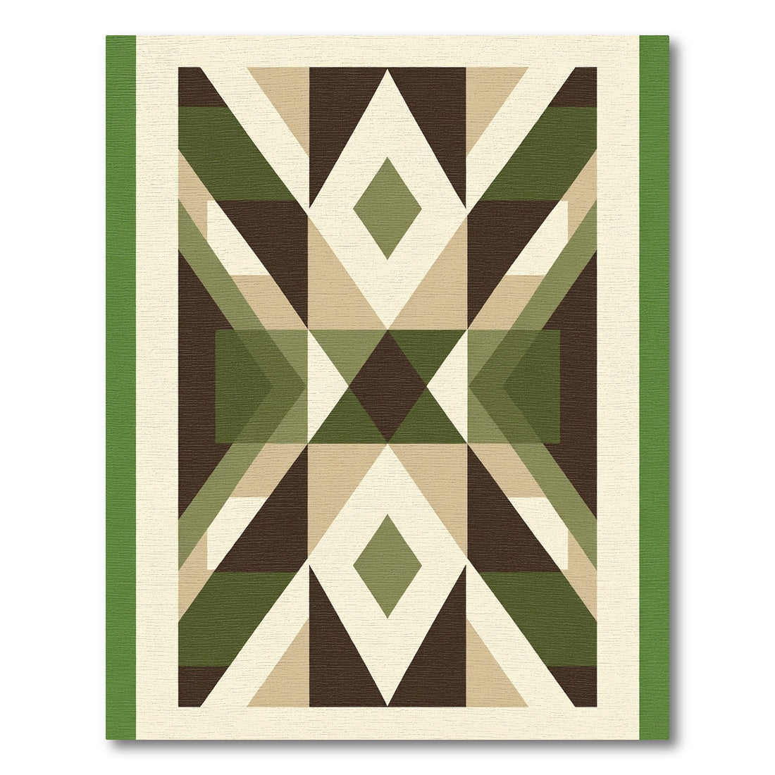 Geometric Earth Tone Diamond Shapes Rug