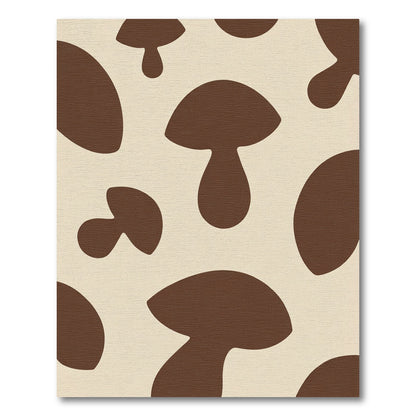 Charming Brown Mushroom Spots Rug