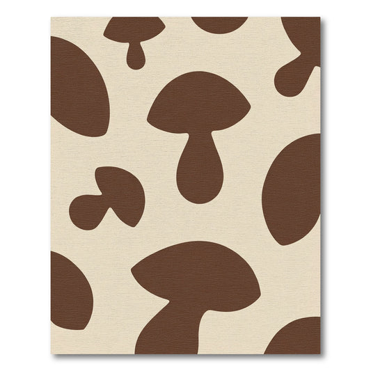 Charming Brown Mushroom Spots Rug