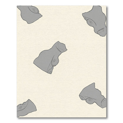 Gray Abstract Natural Form Rug