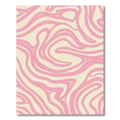 Pink Cream Swirl Organic Rug