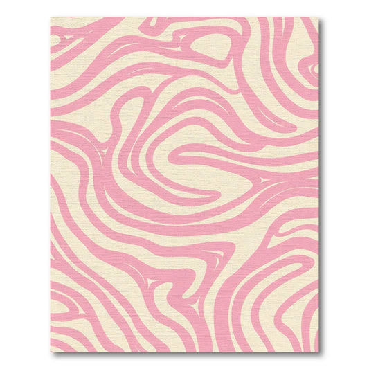 Pink Cream Swirl Organic Rug
