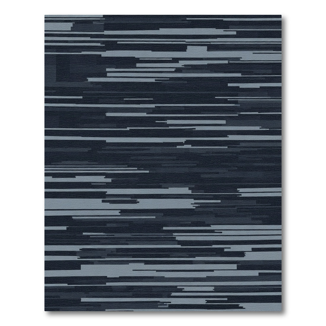 Modern Grey Horizontal Stripe Abstract Rug