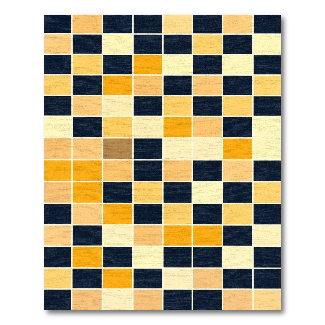Warm Tones Checkered Grid Rug