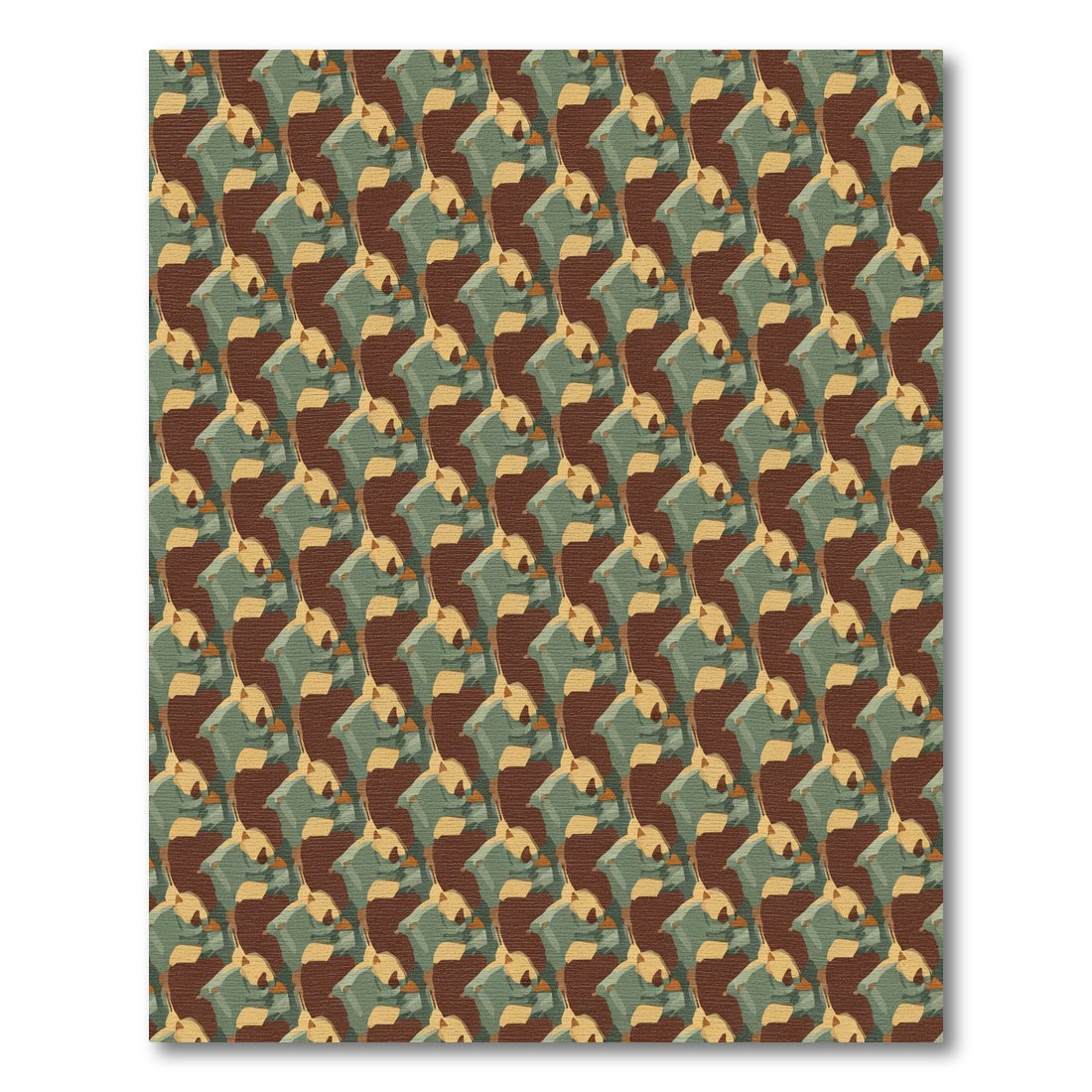 Earthy Toned Abstract Overlapping Shapes Rug