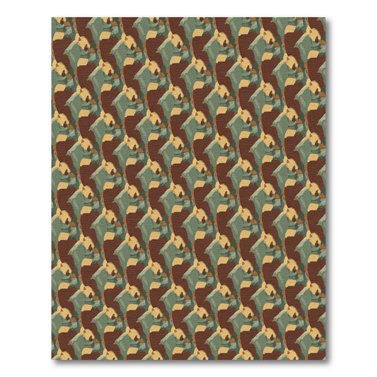 Earthy Toned Abstract Overlapping Shapes Rug