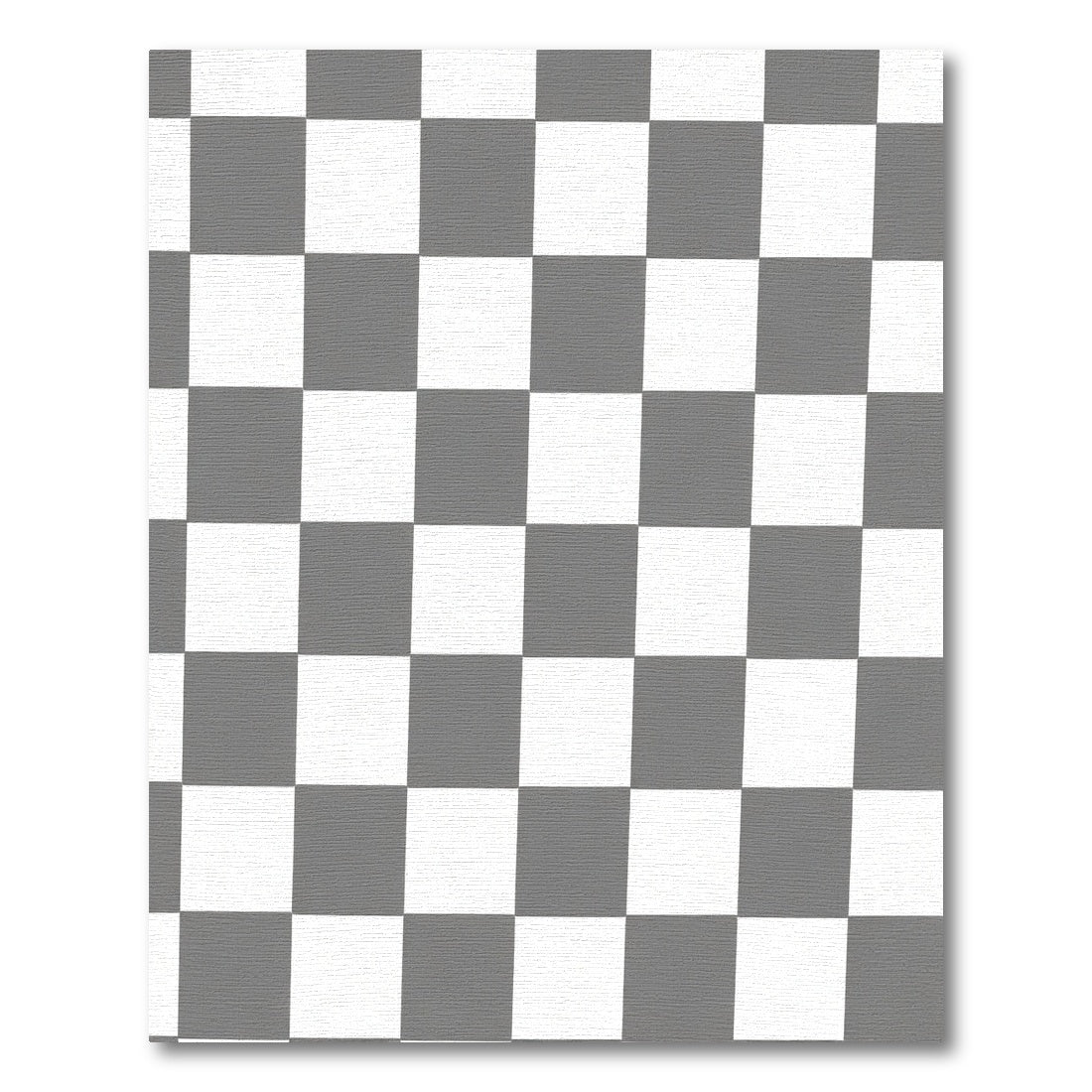 Classic Gray White Checkered Square Rug