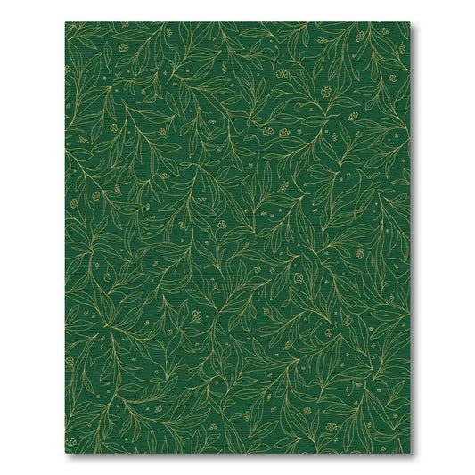Verdant Gold Vine Botanical Pattern Rug