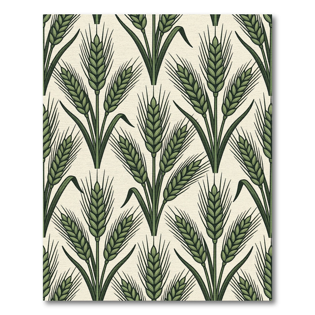 Green Wheat Field Repeating Composition Rug