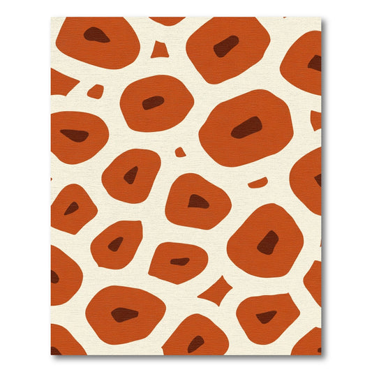 Orange Brown Animal Spot Rug