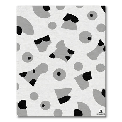 Monochromatic Abstract Scatter Shape Rug
