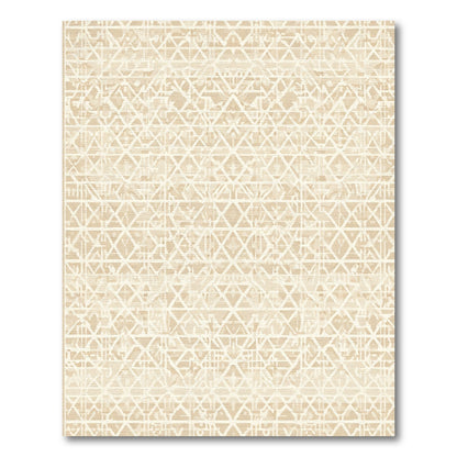 Neutral Geometric Lattice Textured Rug