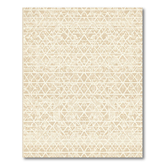 Neutral Geometric Lattice Textured Rug