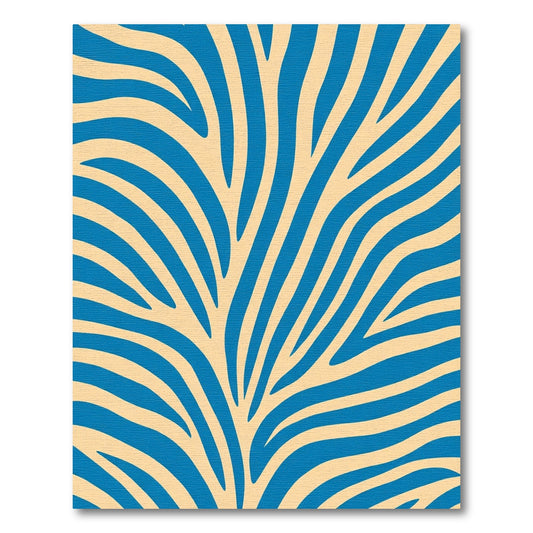 Bold Blue Wavy Stripe Rug