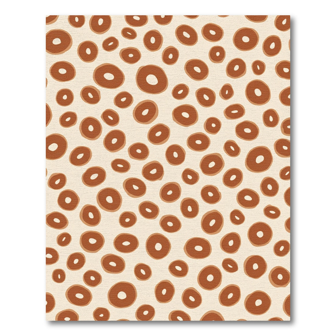 Terracotta Speckled Abstract Circle Rug