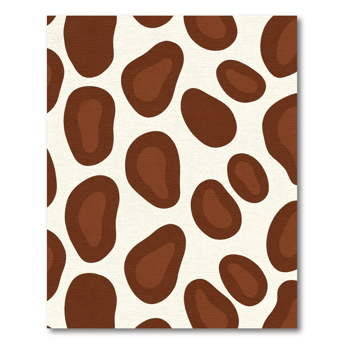 Brown Organic Blobs Contemporary Rug