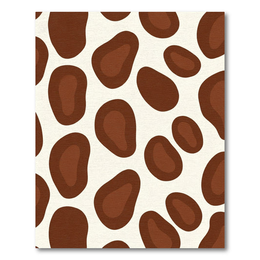 Brown Organic Blobs Contemporary Rug