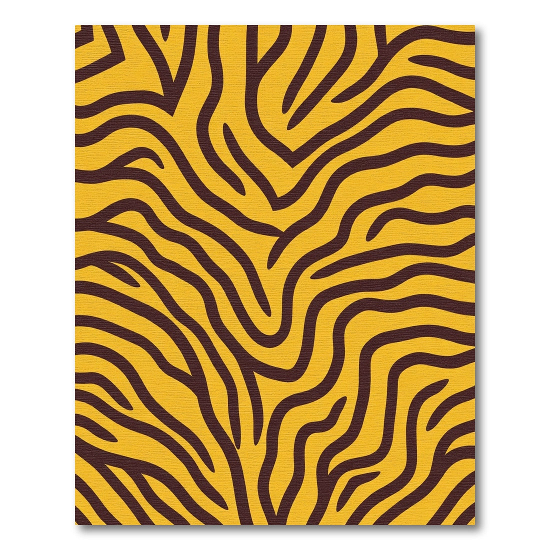 Golden Brown Zebra Stripe Abstract Rug
