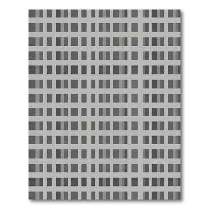 Gray Tonal Square Grid Rug