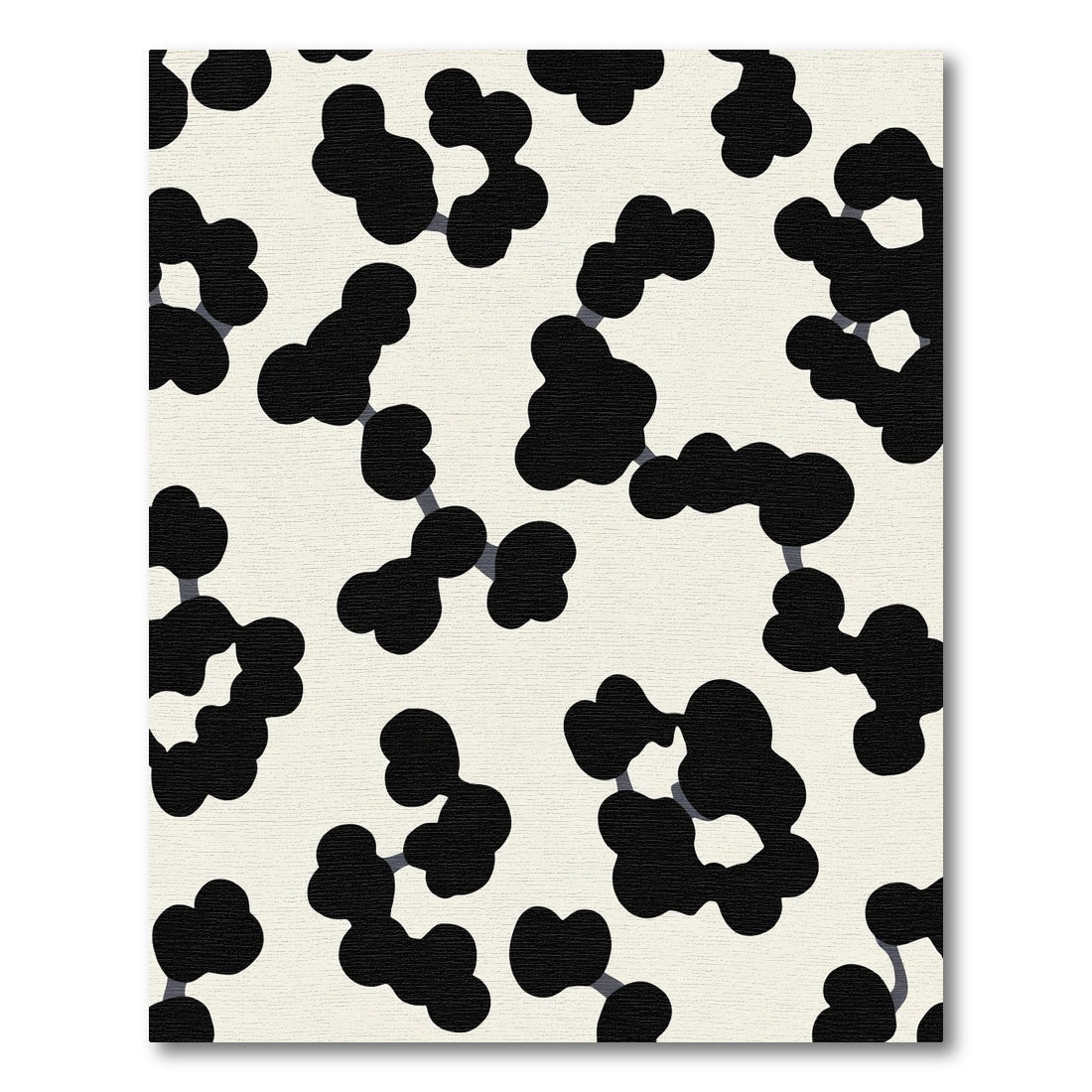 Abstract Black Blob Chain Rug