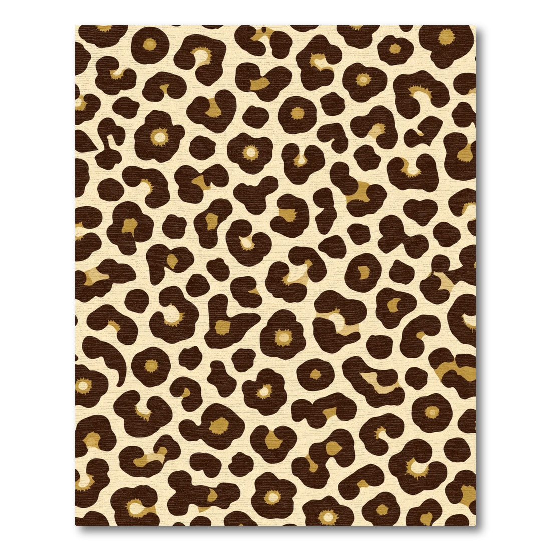 Chic Brown Gold Leopard Spots Rug