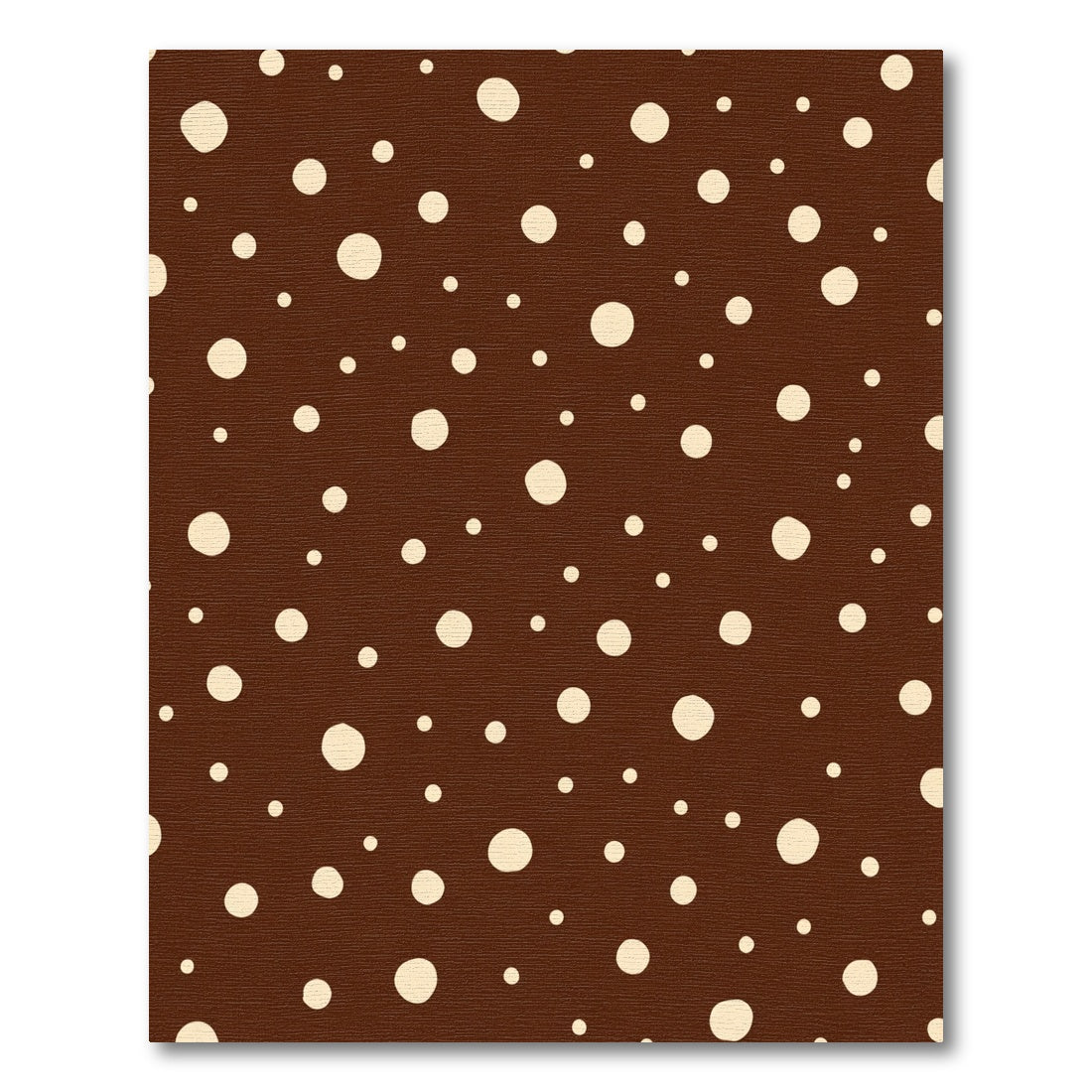 Chocolate Cream Polka Dot Rug