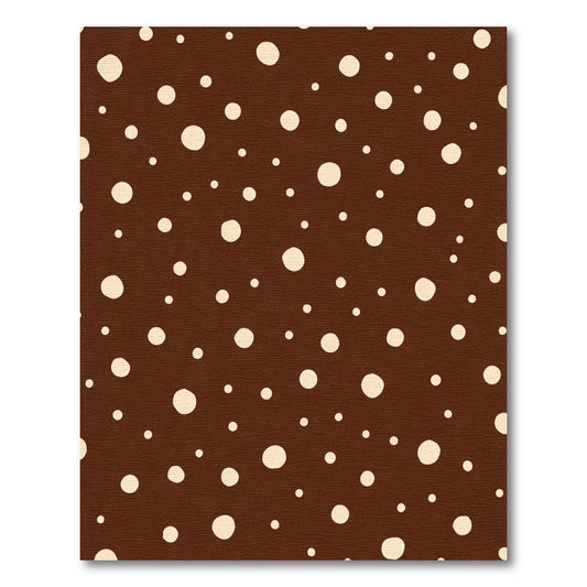 Chocolate Cream Polka Dot Rug