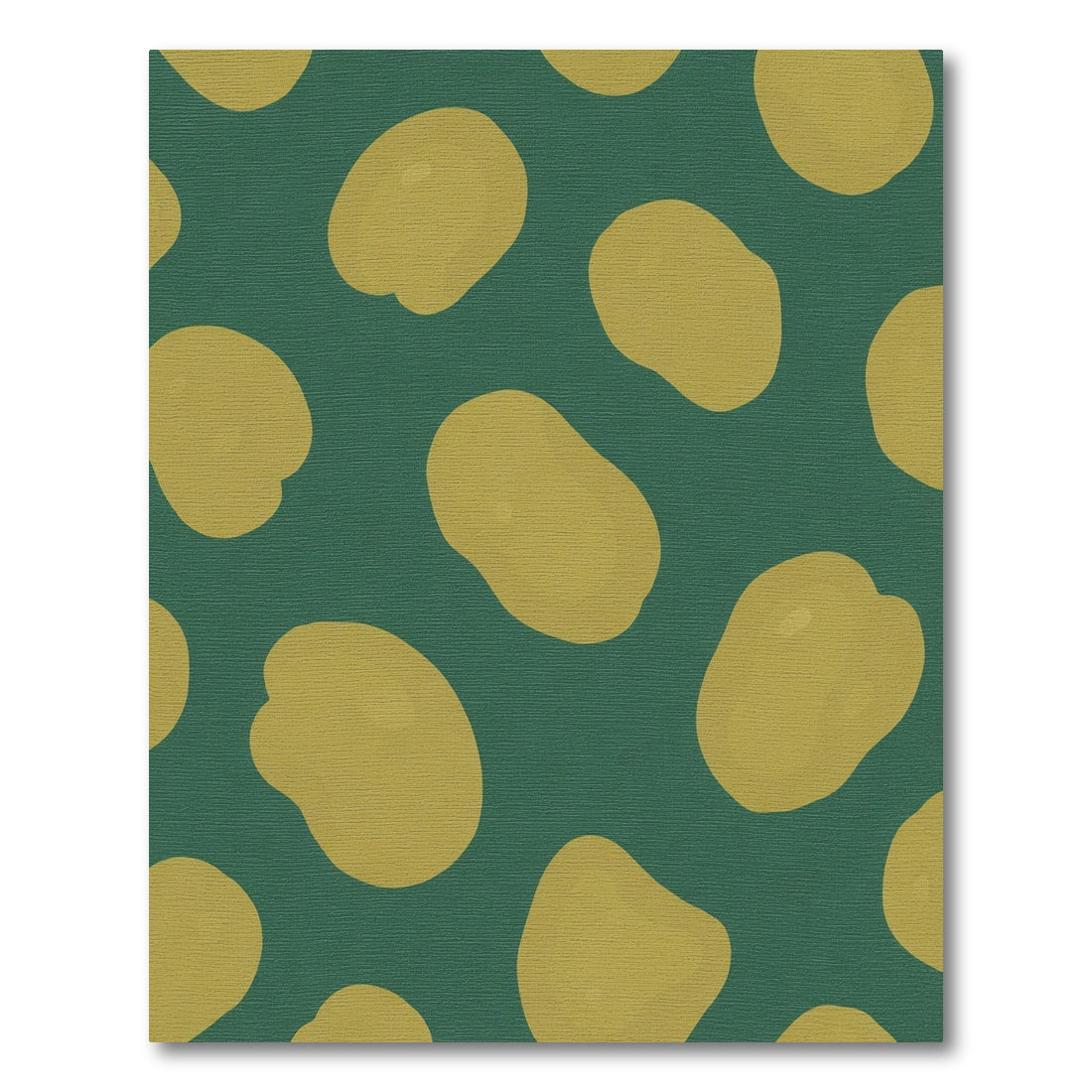 Yellow Blob Contemporary Teal Rug