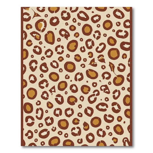 Chic Tan Spotted Animal Print Rug