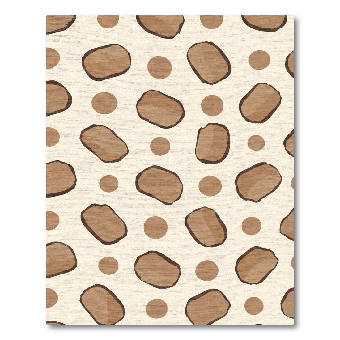 Brown Speckled Pebble Organic Rug
