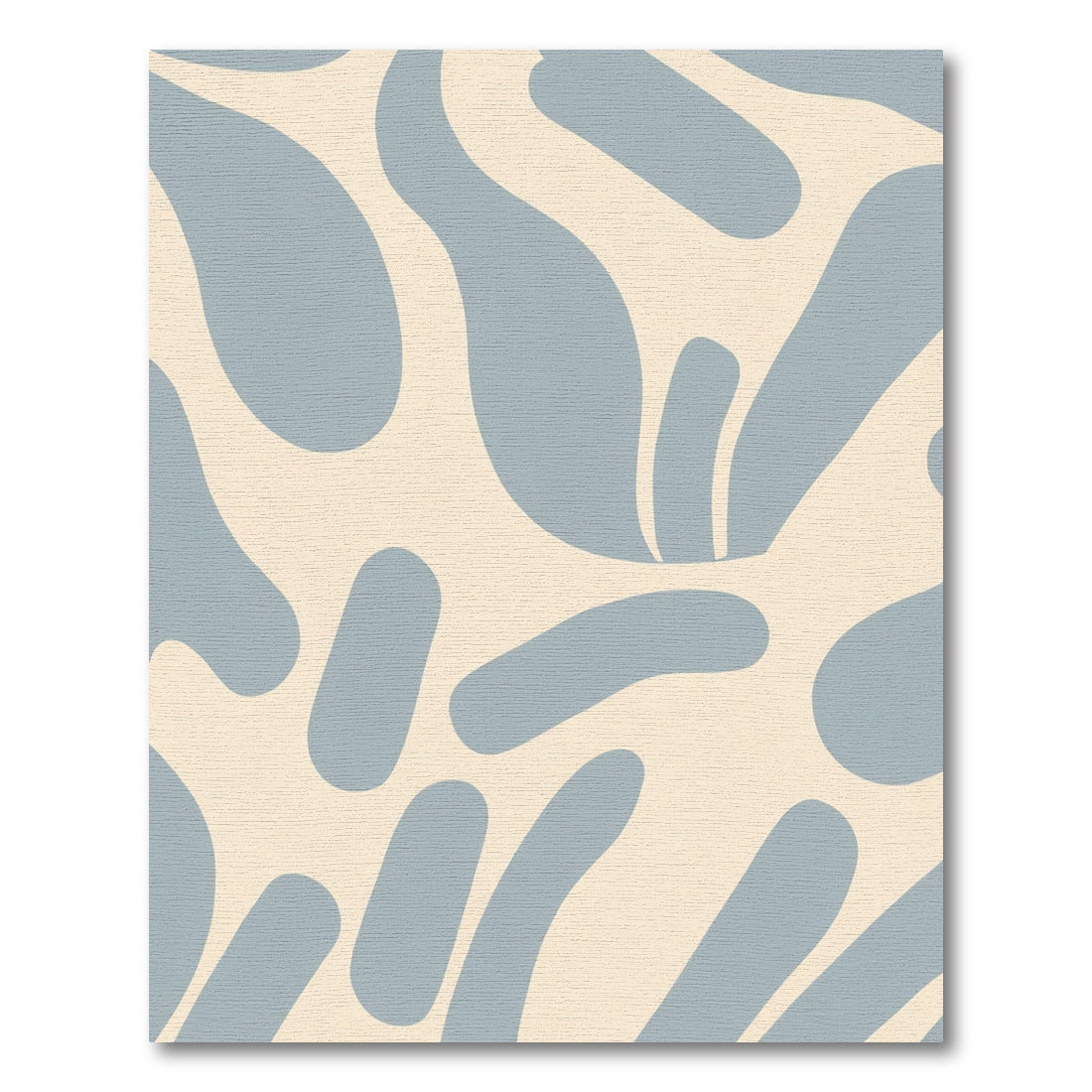 Pale Blue Abstract Organic Shapes Rug