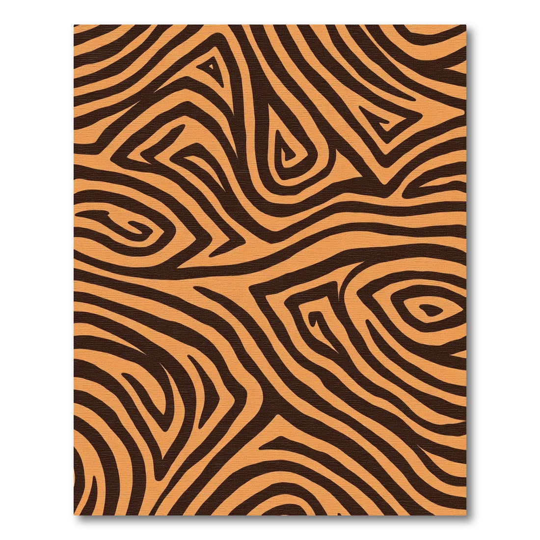 Orange Brown Abstract Swirl Rug